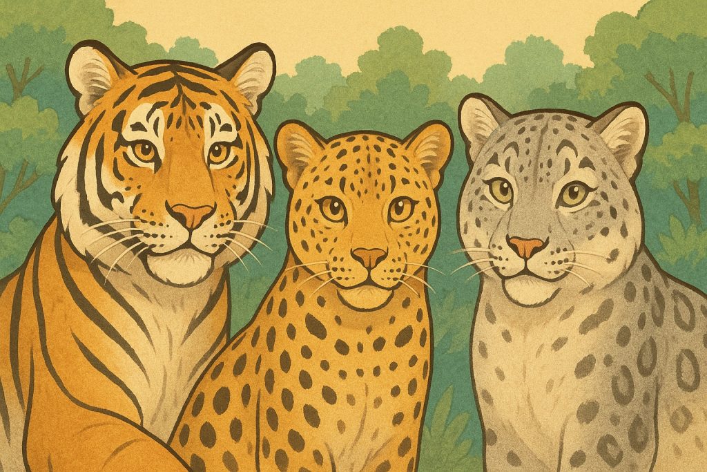 Saving the Big Cats: Tigers, Leopards, and Snow Leopards