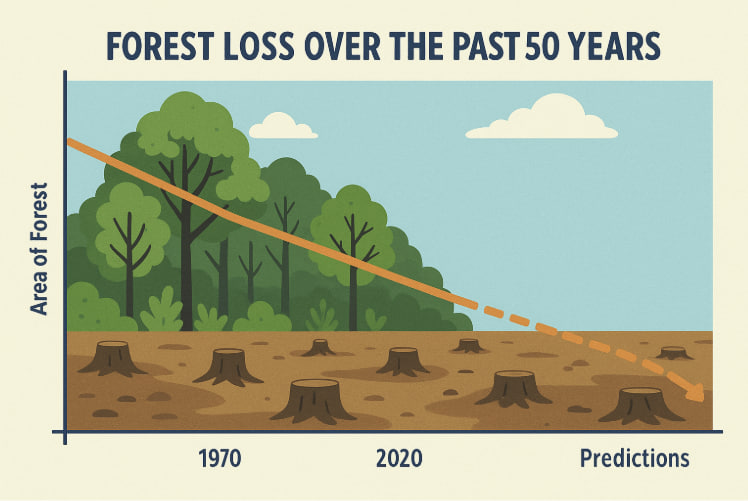 Global Forest Loss Over the Last 50 Years: Causes, Consequences, and What Lies Ahead