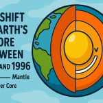 The Shift of Earth’s Core Between 1994 and 1996