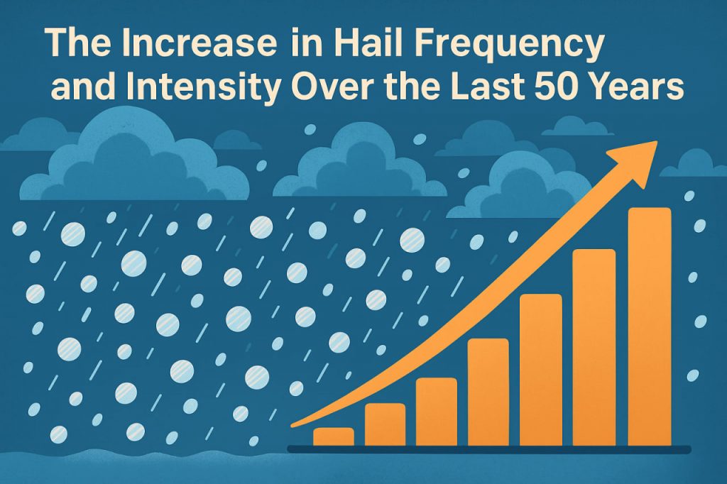 The Increase in Hail Frequency and Intensity Over the Last 50 Years