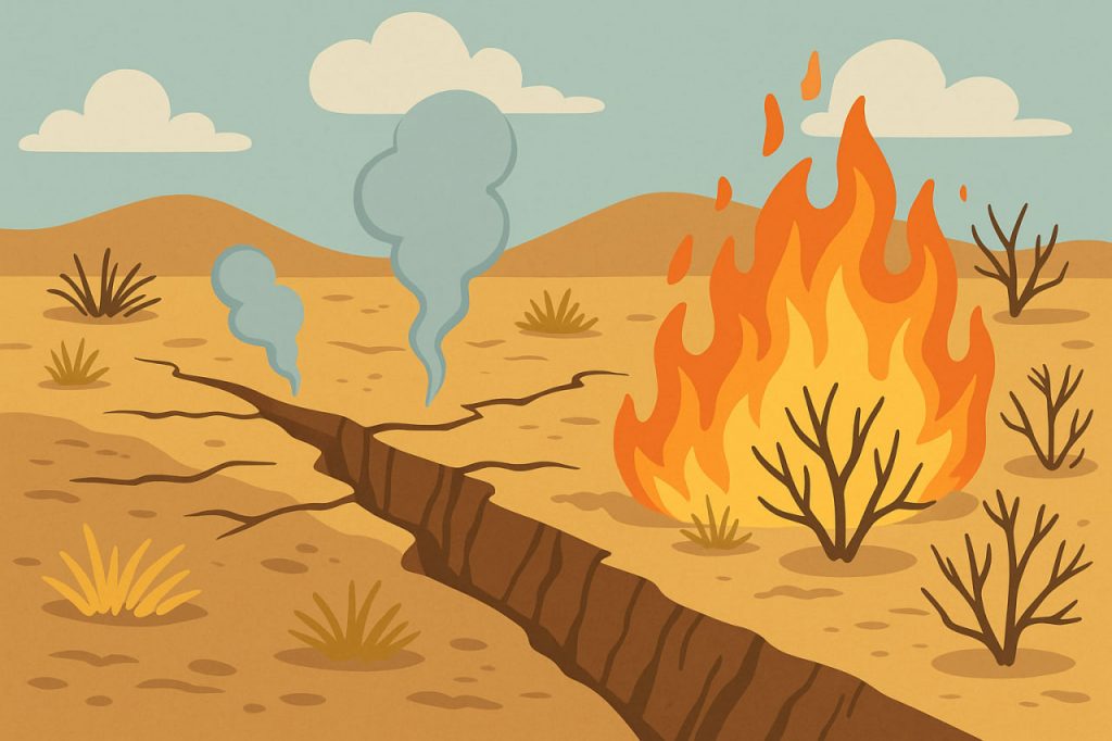 Can Fires Be Caused by Degassing Processes Along Faults?