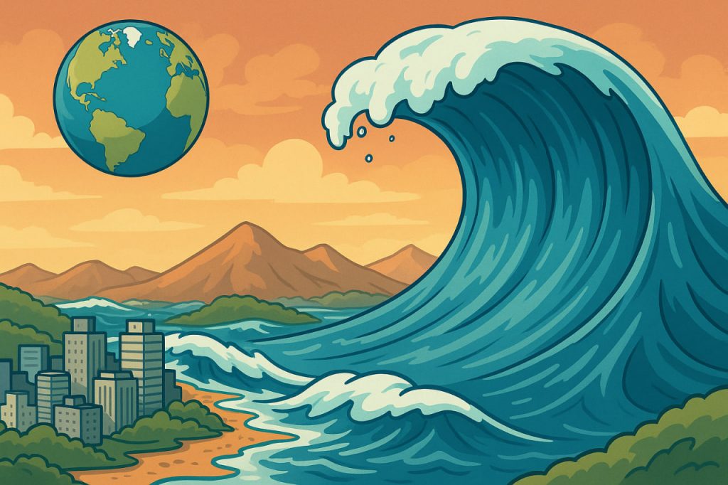 Could Humanity Survive a 4-Kilometer Tsunami Sweeping Across the Planet?