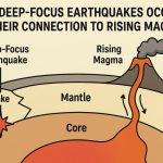 Why Deep-Focus Earthquakes Occur and Their Connection to Rising Magma