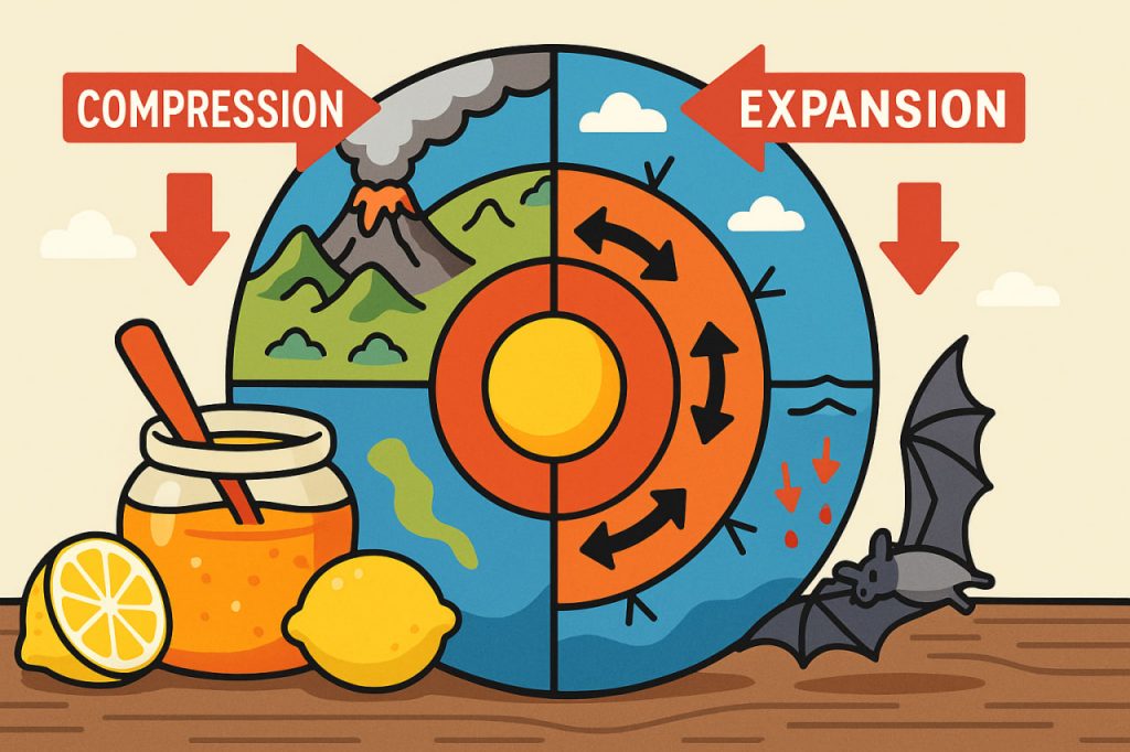 Cycles of Compression and Expansion of a Planet