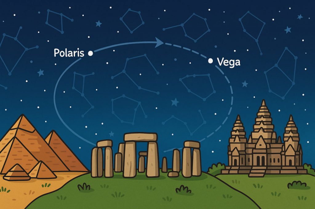 Ancient Monuments Aligned with the Precessional Cycle