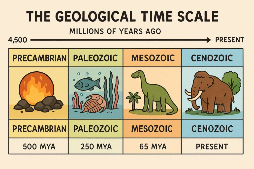 The Geological History of Earth: Major Periods After Its Formation