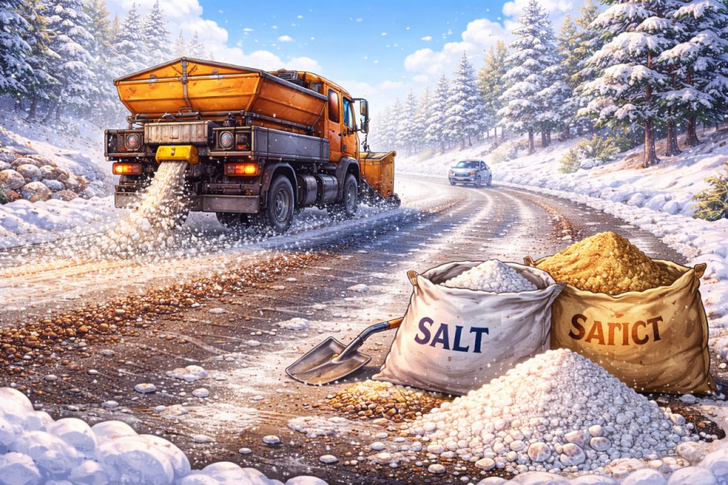 Why Are Icy Roads Treated with Salt and Sand?