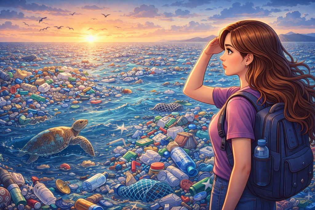 The Garbage Continent in the Ocean: Its Growth and Harm