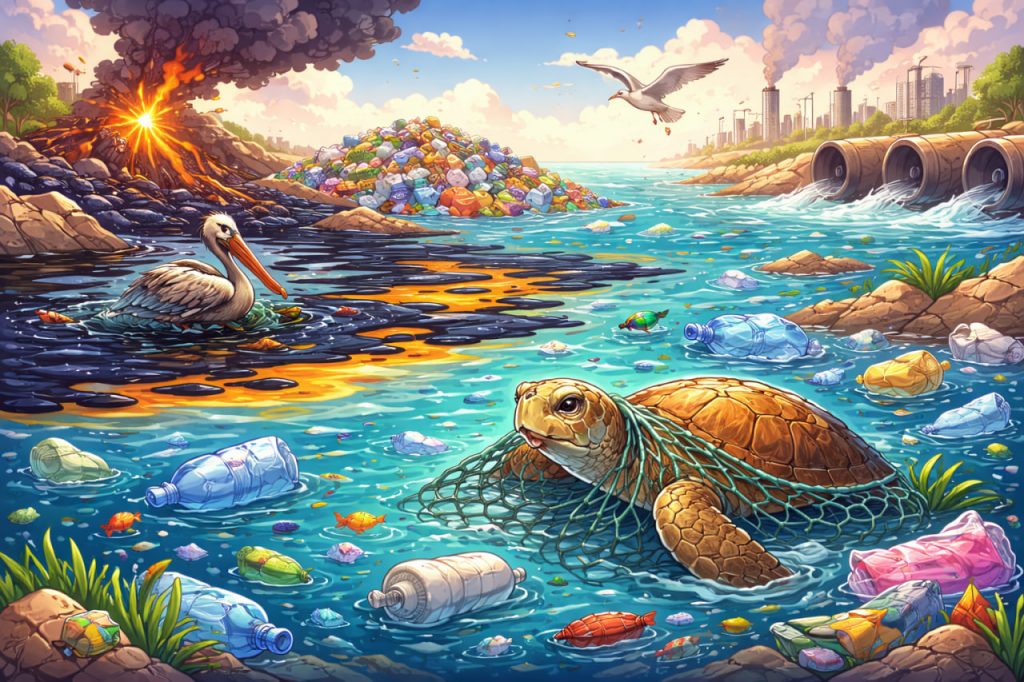 The Problem of Ocean Pollution: From Oil Spills to Garbage Islands