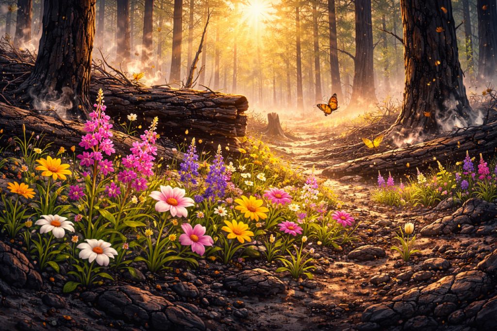 Why Do Flowers Bloom First After a Forest Fire?