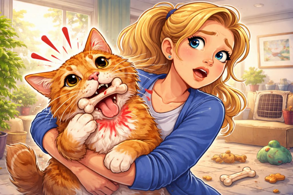 Bone Stuck in a Cat’s Throat: What to Do Immediately