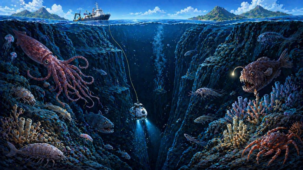Deep-Sea Trenches: The Mariana Trench and Its Inhabitants