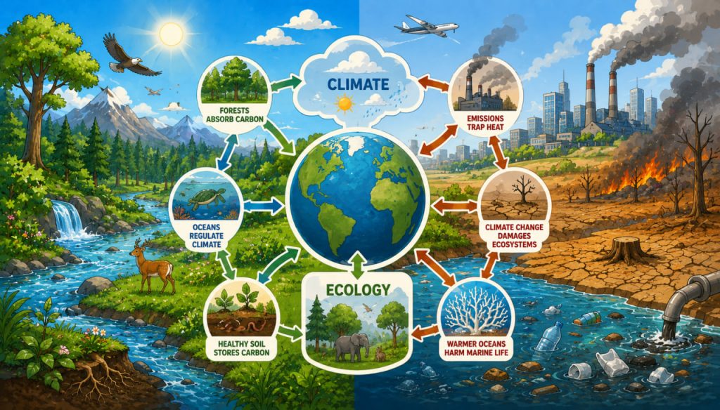 Are Climate and Ecology Connected?