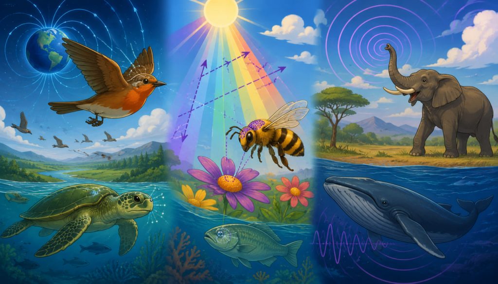 Animal Super Senses: Earth’s Magnetic Field, Polarized Light, and Infrasound
