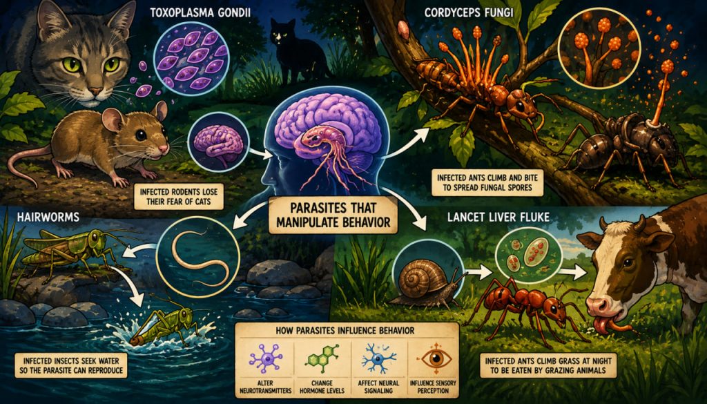 Parasite Manipulators: How Toxoplasma, Cordyceps, and Other Parasites Control Their Hosts