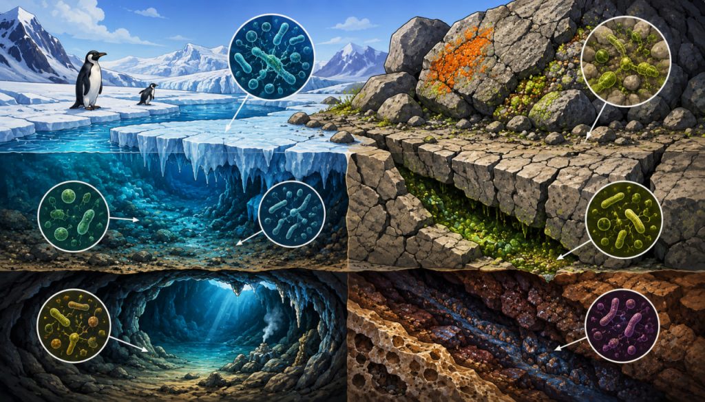 Cryptic Biota: Life Hidden in Rock Cracks and Beneath the Ice