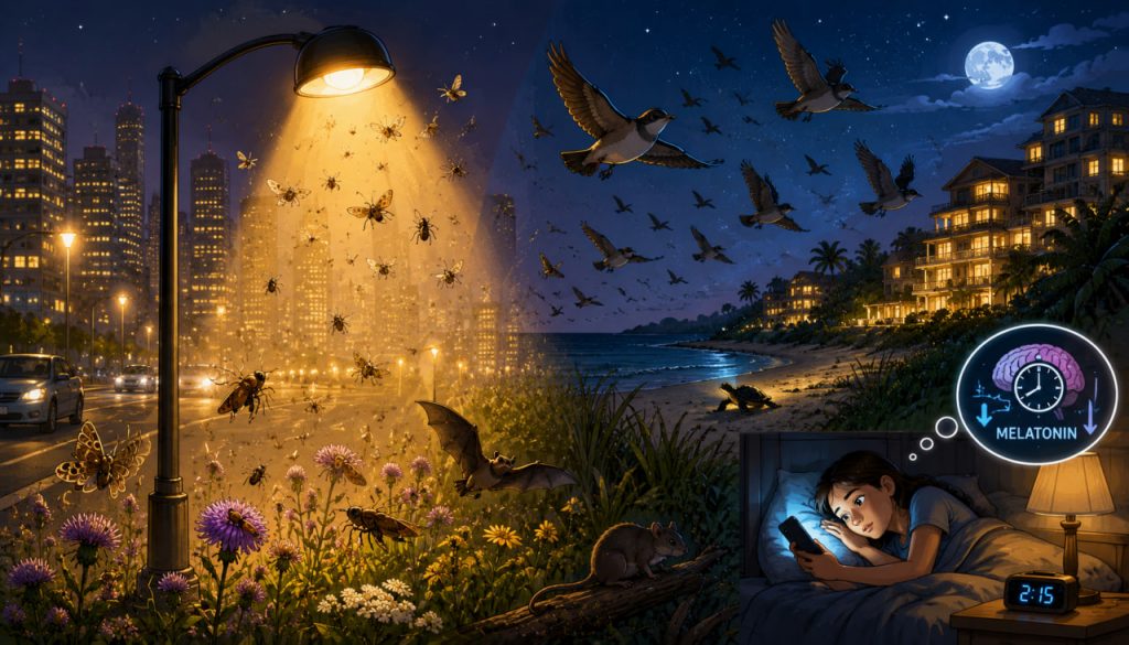 Light Pollution: How Artificial Lighting Kills Insects, Disorients Birds, and Affects Human Health