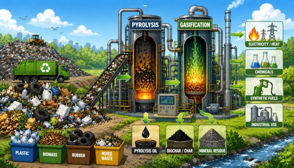 Pyrolysis and Waste Gasification: Useful Energy Recovery or a New Environmental Risk?