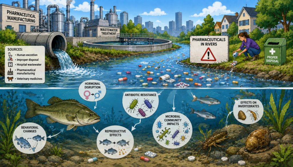 Pharmaceutical Pollution in Rivers: How Drug Residues Affect Aquatic Ecosystems