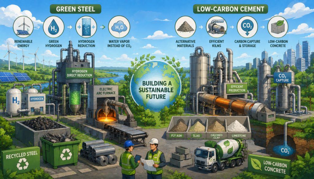 Decarbonizing Heavy Industry: How Can Steel and Cement Become Green?