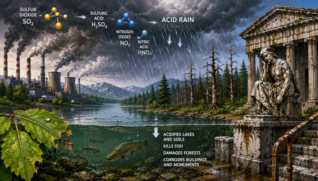 Acid Rain: What It Is, Why It Happens, and How It Damages Nature, Buildings, and Human Health
