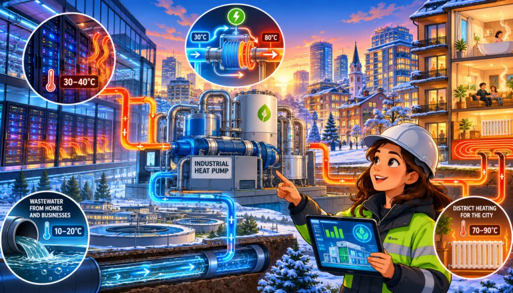 Industrial Heat Pumps: How Cities Can Be Heated With Waste Heat From Data Centres and Sewage