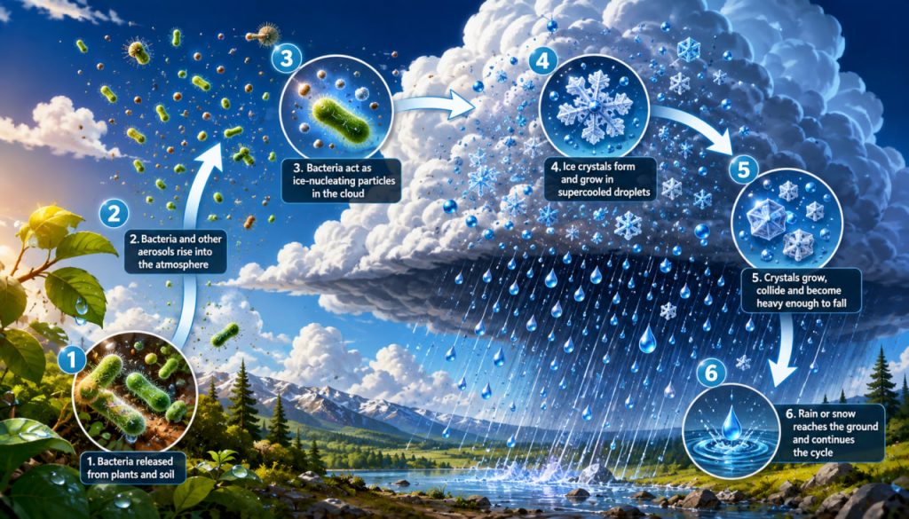 Aerosol Rain: How Bacteria in Clouds Can Help Trigger Precipitation