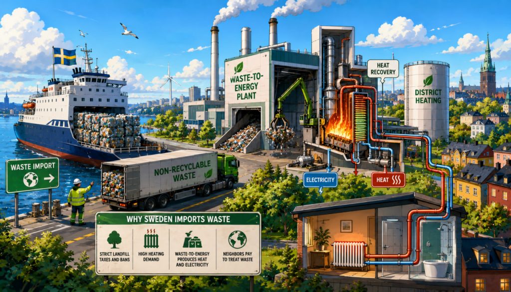Sweden’s Waste Import System: Why the Country Buys Garbage for Heating