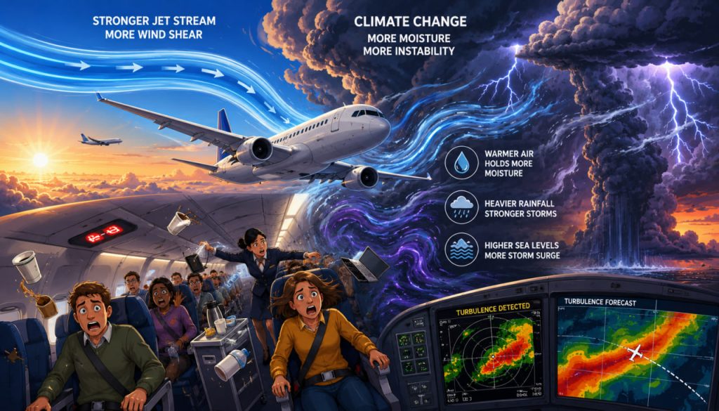 Climate Change and Aviation: Is Turbulence Becoming Stronger and More Dangerous?