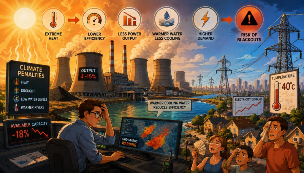 Climate Penalties: Why Power Plants Lose Capacity During Heat Waves