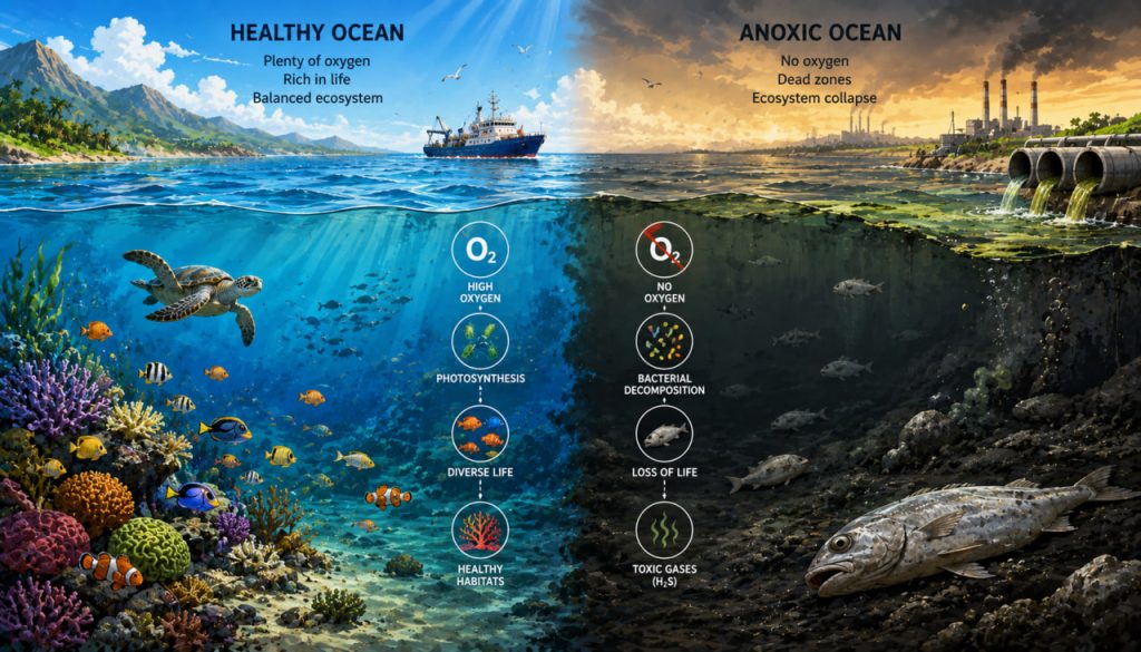 Anoxic Oceans in Earth’s Past: What Would Happen If They Returned?