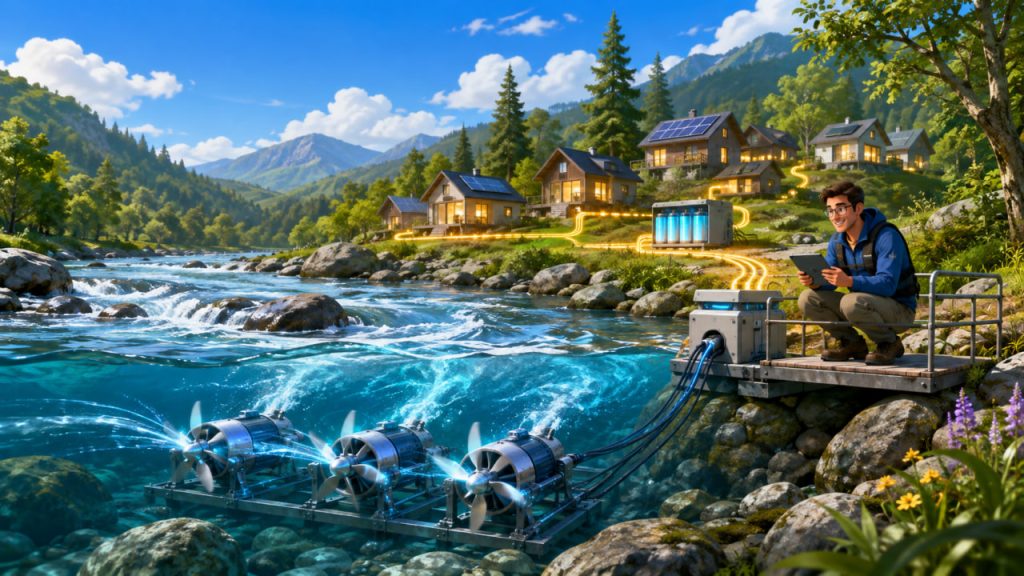 Small Damless Hydropower Plants: How River-Current Energy Works