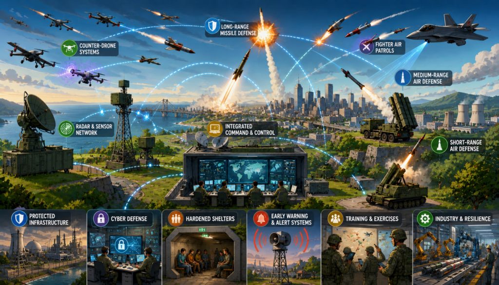 How to Protect a Country from Drones and Missiles: What AI Would Recommend