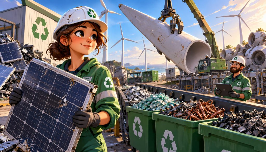 Renewable Energy Recycling: What Happens to Solar Panels, Wind Turbines, and Batteries at the End of Their Life?