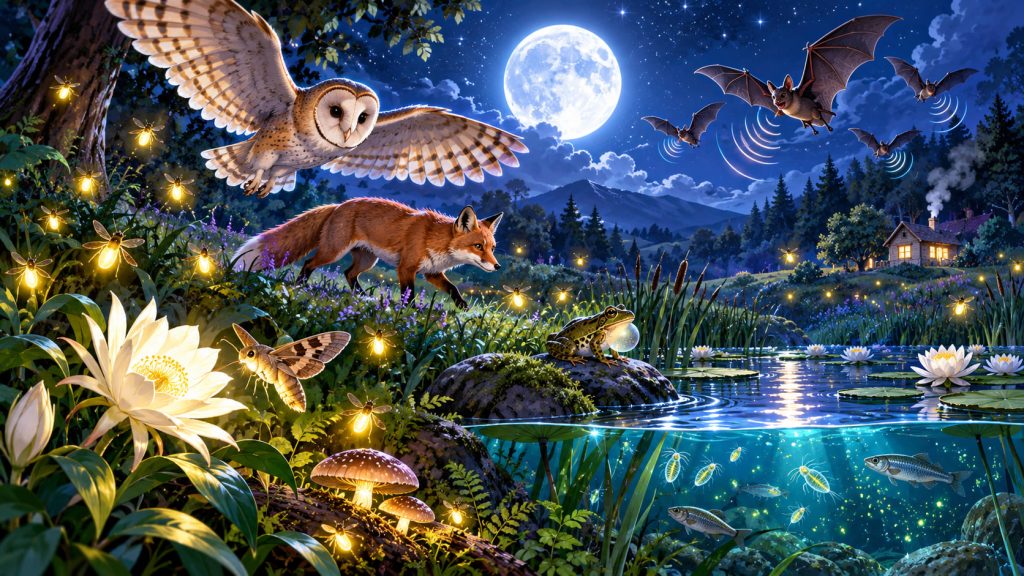 What Happens in Nature at Night While Humans Sleep?